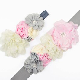 Set van vintage sjerp en haarbandje