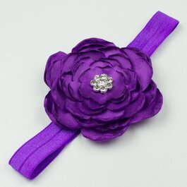 Haarbandje met grote klaproos (paars)