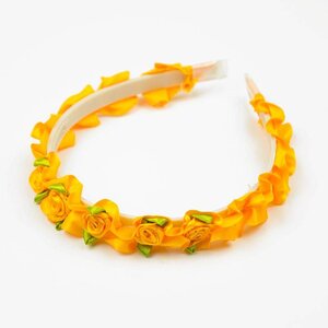 Diadeem roosjes (oranje)