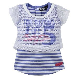 DIRKJE BABYKLEDING T-shirt met top Pleasures (lila) - Dirkje babykleding