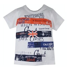 DIRKJE BABYKLEDING T-shirt Sailing (wit)