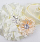 Baby haarbandje met roset/roos/margriet (ivoor)