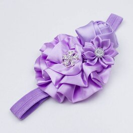 Haarbandje roset/roos/margriet (lila)