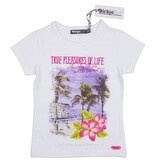DIRKJE BABYKLEDING T-shirt Pleasures (wit) - Dirkje babykleding