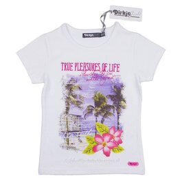 DIRKJE BABYKLEDING T-shirt Pleasures (wit)