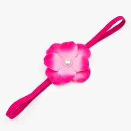 Haarbandje met hortensia bloem (fuchsia)