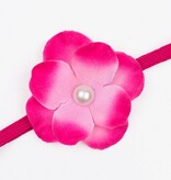 Baby haarbandje met hortensia bloem (fuchsia)