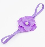 Baby haarbandje met hortensia bloem (lila)