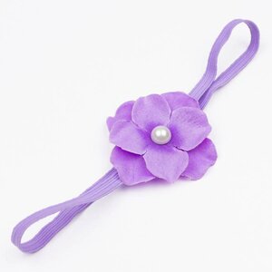 Baby haarbandje met hortensia bloem (lila)