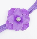 Baby haarbandje met hortensia bloem (lila)