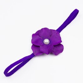 Haarbandje met hortensia bloem (paars)