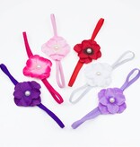 Baby haarbandje met hortensia bloem (paars)