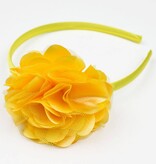 Diadeem rozet/satijn (geel)