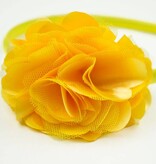Diadeem rozet/satijn (geel)