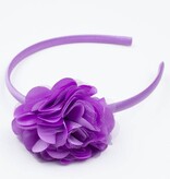 Diadeem rozet/satijn (paars)