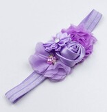Baby haarbandje bloemen (lila)