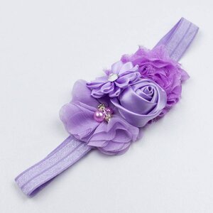 Baby haarbandje bloemen (lila)