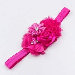 Haarbandje bloemen (fuchsia)