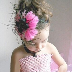 Baby haarband chique (roze)