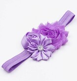 Baby haarband shabby chic (lila)