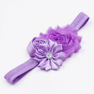Baby haarband shabby chic (lila)