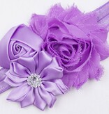 Baby haarband shabby chic (lila)