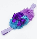 Baby haarbandje blauw/paars/turquoise