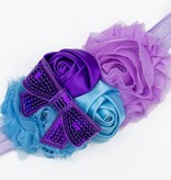 Baby haarbandje blauw/paars/turquoise