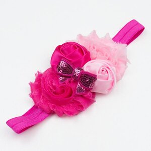 Baby haarbandje lichtroze/fuchsia