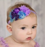 Baby haarbandje wit/grijs