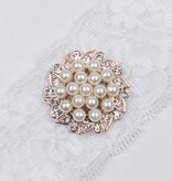 Baby haarbandje kant met parels (2)