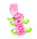 Haarspeld drie roosjes (roze)