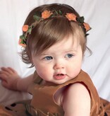 Baby haarbandje hippie guirlande (lichtroze)