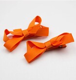 Baby haarspeldjes mini strikje (oranje)