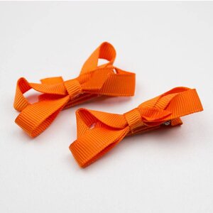 Baby haarspeldjes mini strikje (oranje)