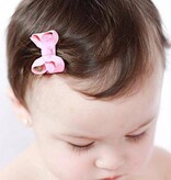 Baby haarspeldjes mini strikje (oranje)