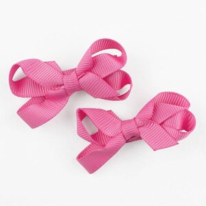 Baby haarspeldjes mini strikje (roze)