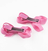 Baby haarspeldjes mini strikje (roze)