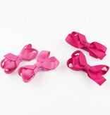 Baby haarspeldjes mini strikje (roze)