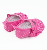 Babyschoentjes: ballerina's met stipje (fuchsia)