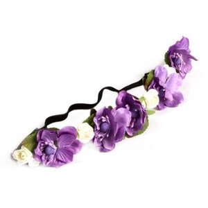 Baby haarbandje guirlande (lila)