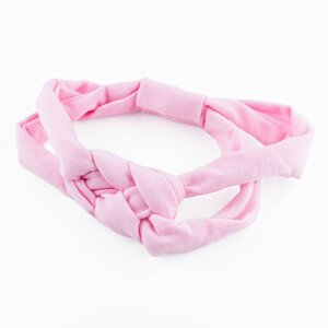 Baby haarband matrozen knoop (lichtroze)