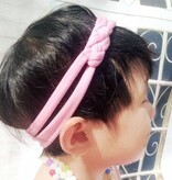 Baby haarband matrozen knoop (lichtroze)