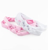 Baby haarband matrozen knoop (lichtroze)