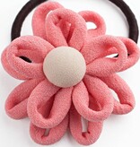 Baby haarelastiekje bloem met bedeltje