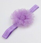 Baby haarbandje grote organza bloem (lila)