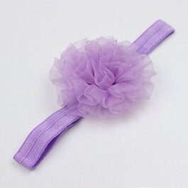 Haarbandje grote organza bloem (lila)