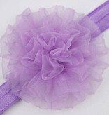 Baby haarbandje grote organza bloem (lila)