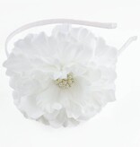 Diadeem pioenrood (wit)