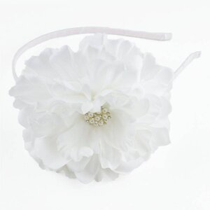 Diadeem pioenrood (wit)